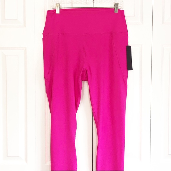NWT Mono B Plus Fuchsia Hot Pink High Rise Leggings 1XL - Picture 1 of 16